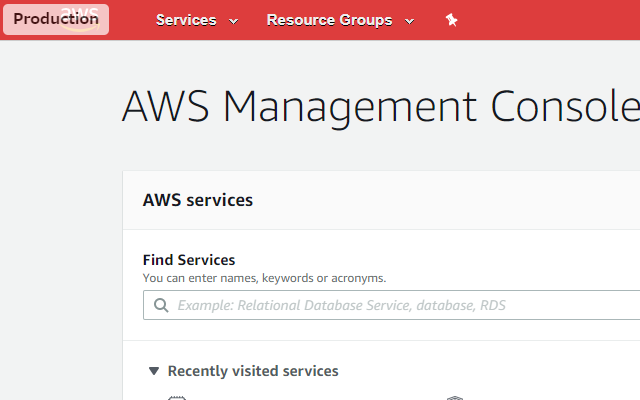 Customize AWS Console Header