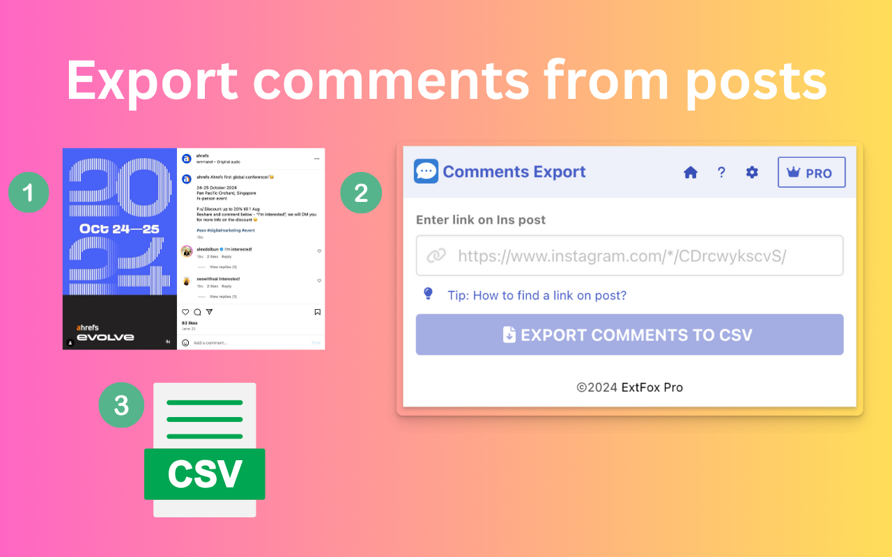 Comments Export - Post Comments Exporter and Scraper for Social Media