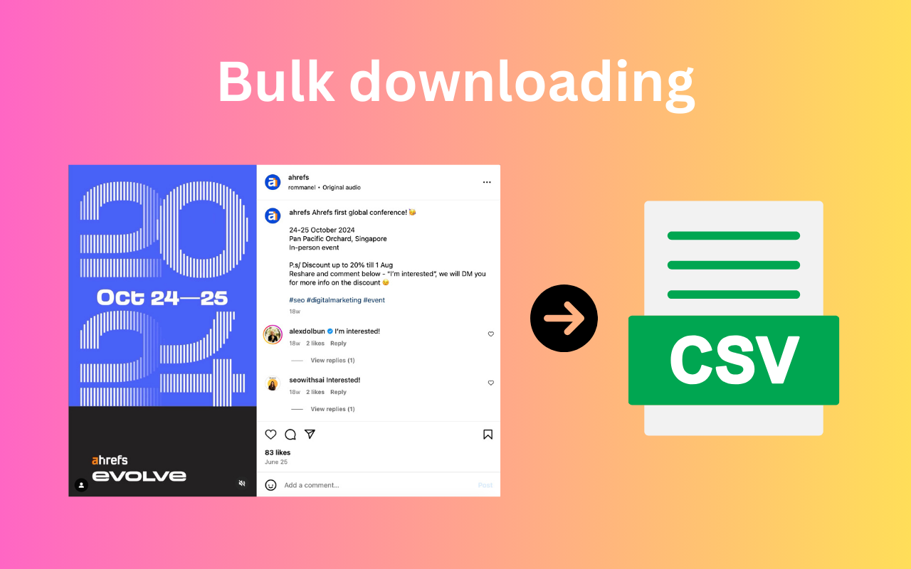 Comments Export - Post Comments Exporter and Scraper for Social Media