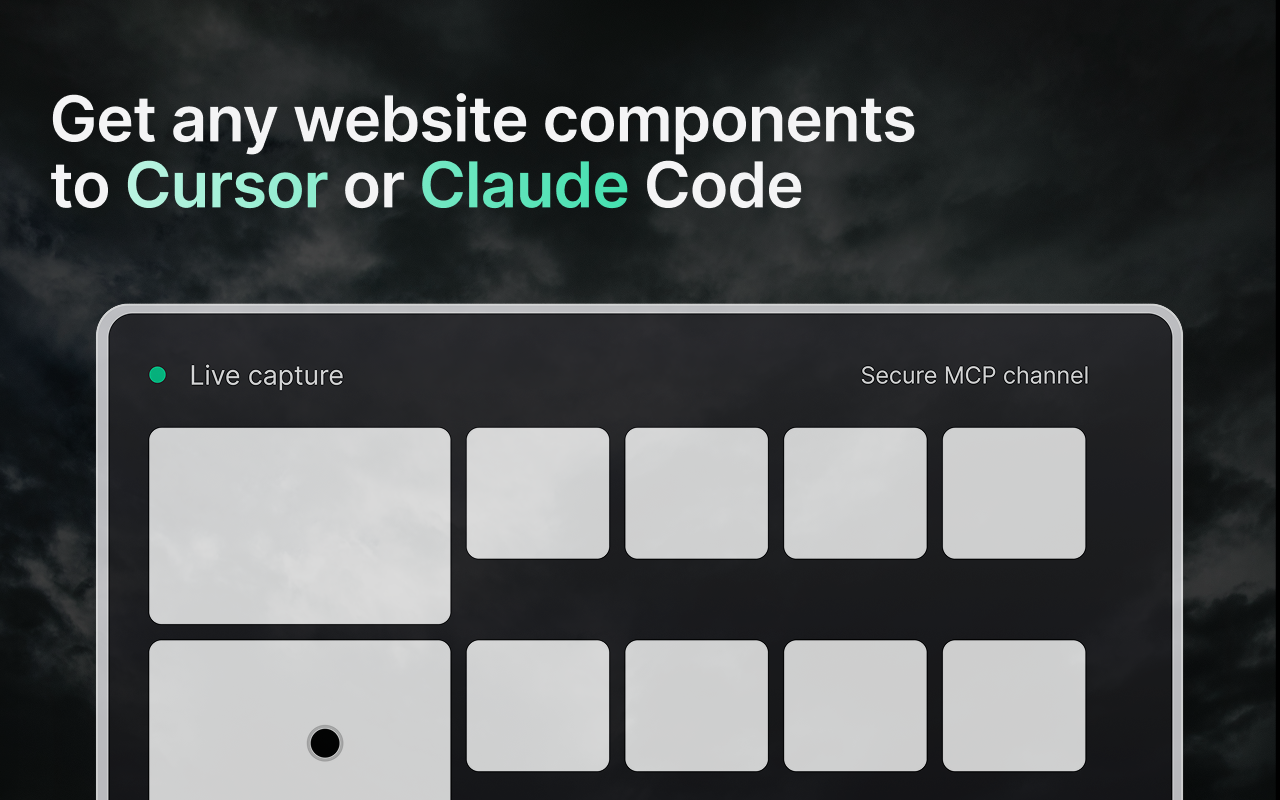 Web to MCP: Import any website components to Cursor or Claude Code