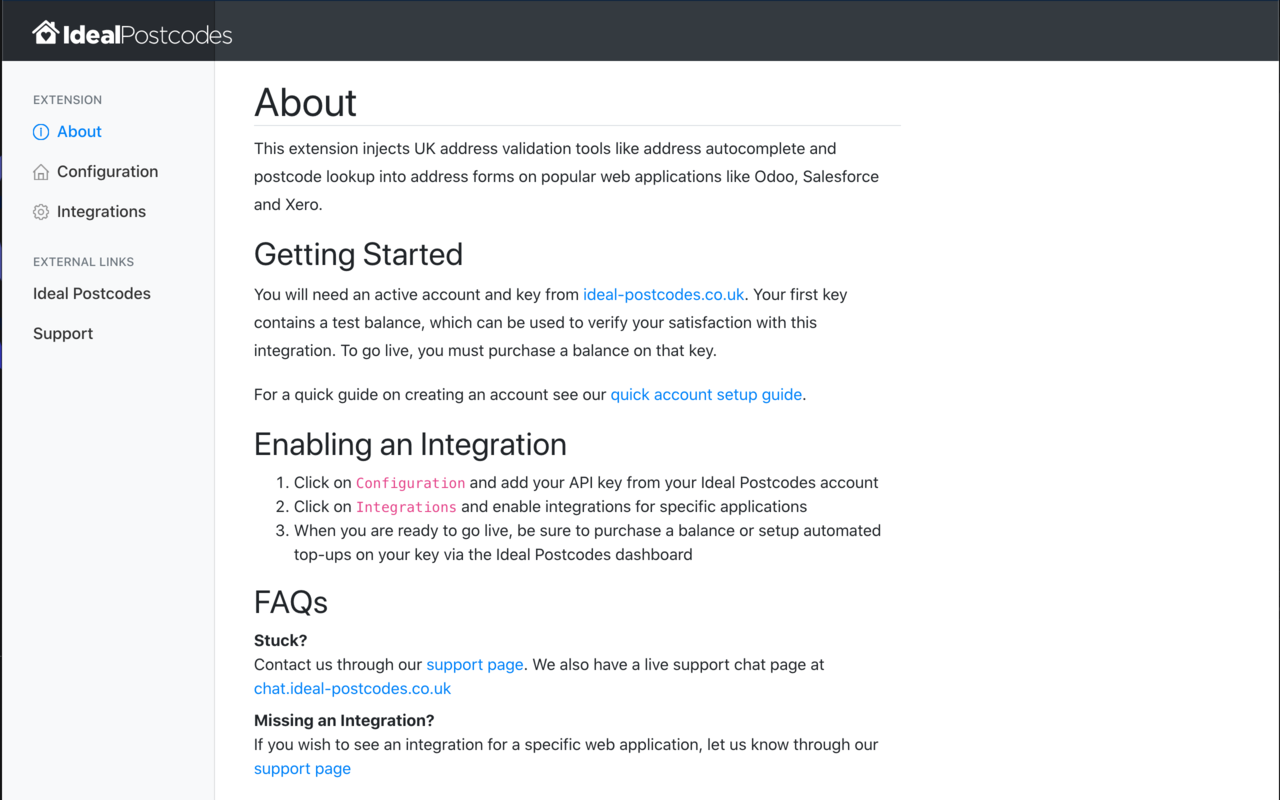Ideal Postcodes Rapid Address Entry Extension
