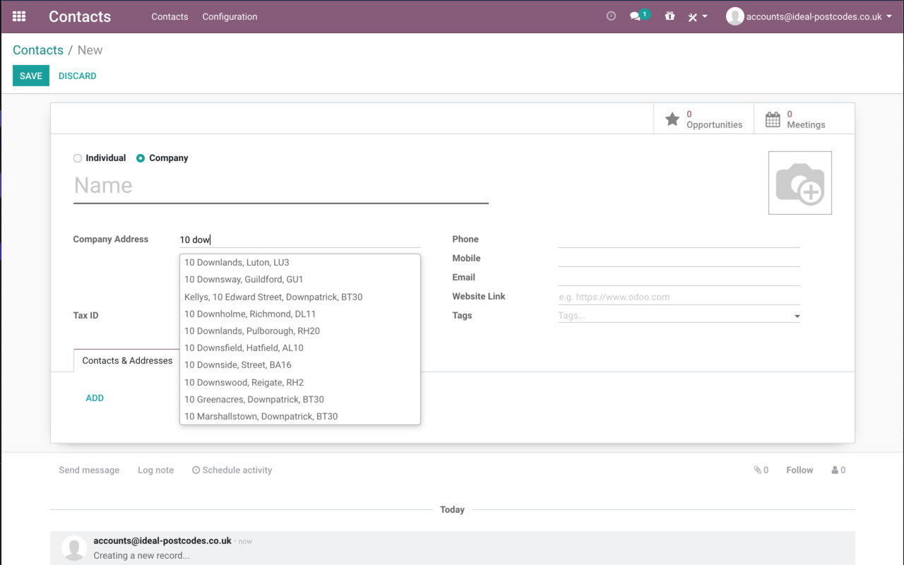Ideal Postcodes Rapid Address Entry Extension