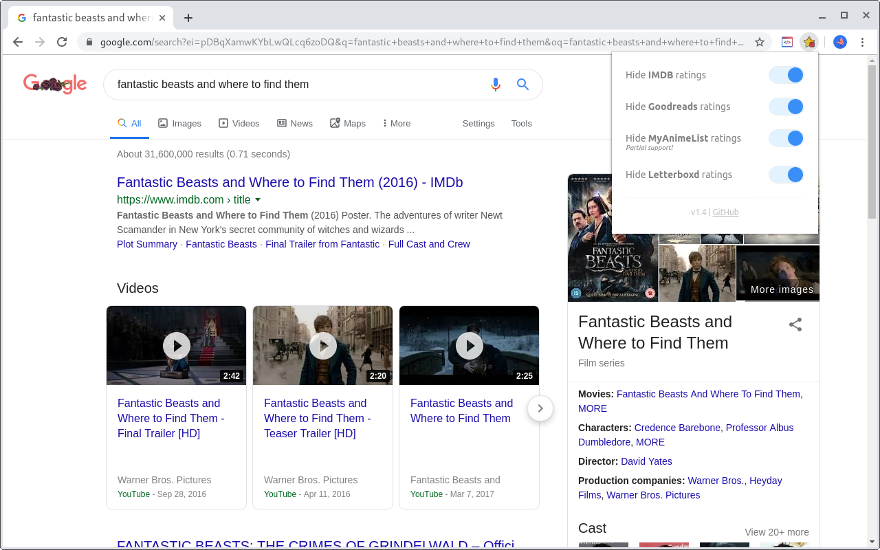 Hide ratings (IMDB,Goodreads,MyAnimeList,...)