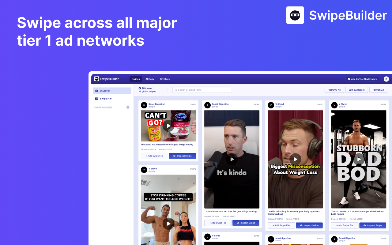 Swipebuilder - Ads Swipe Extension