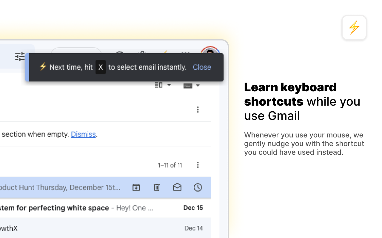 Simplehuman, keyboard shortcuts and command bar for Gmail