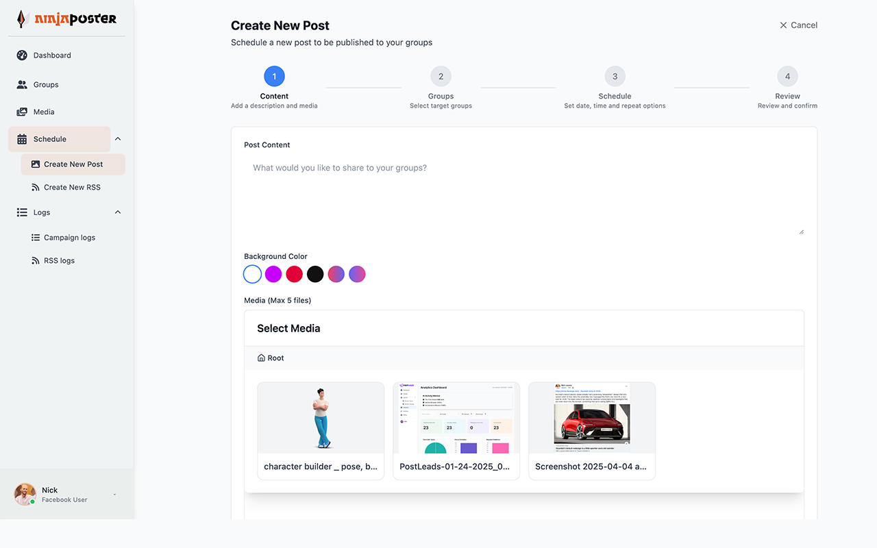 NinjaPoster - Auto Post to Facebook™ Groups Organically (AI-Powered)