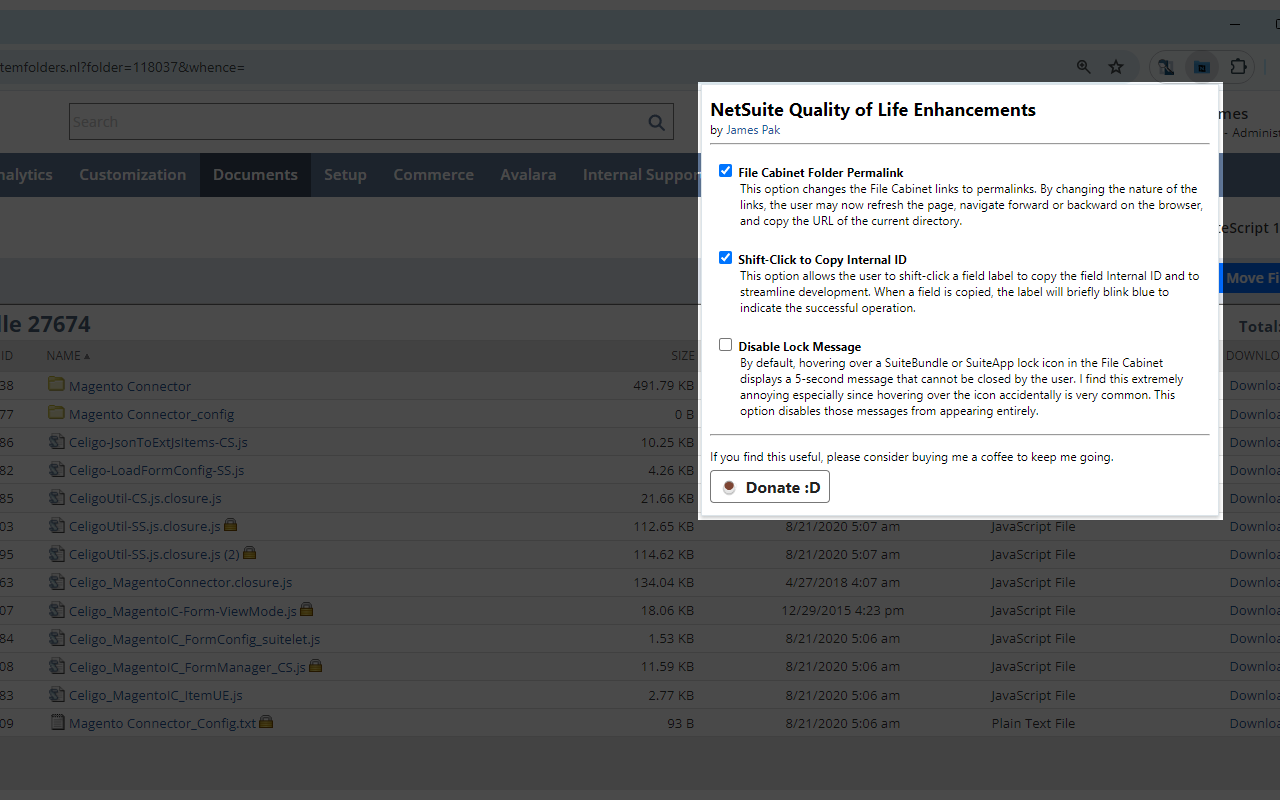 NetSuite Quality of Life Enhancements