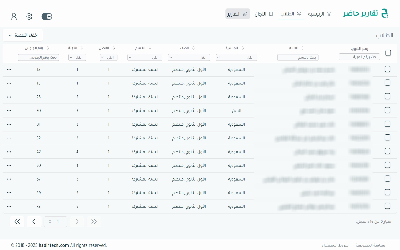 تقارير حاضر | Hadir Reports
