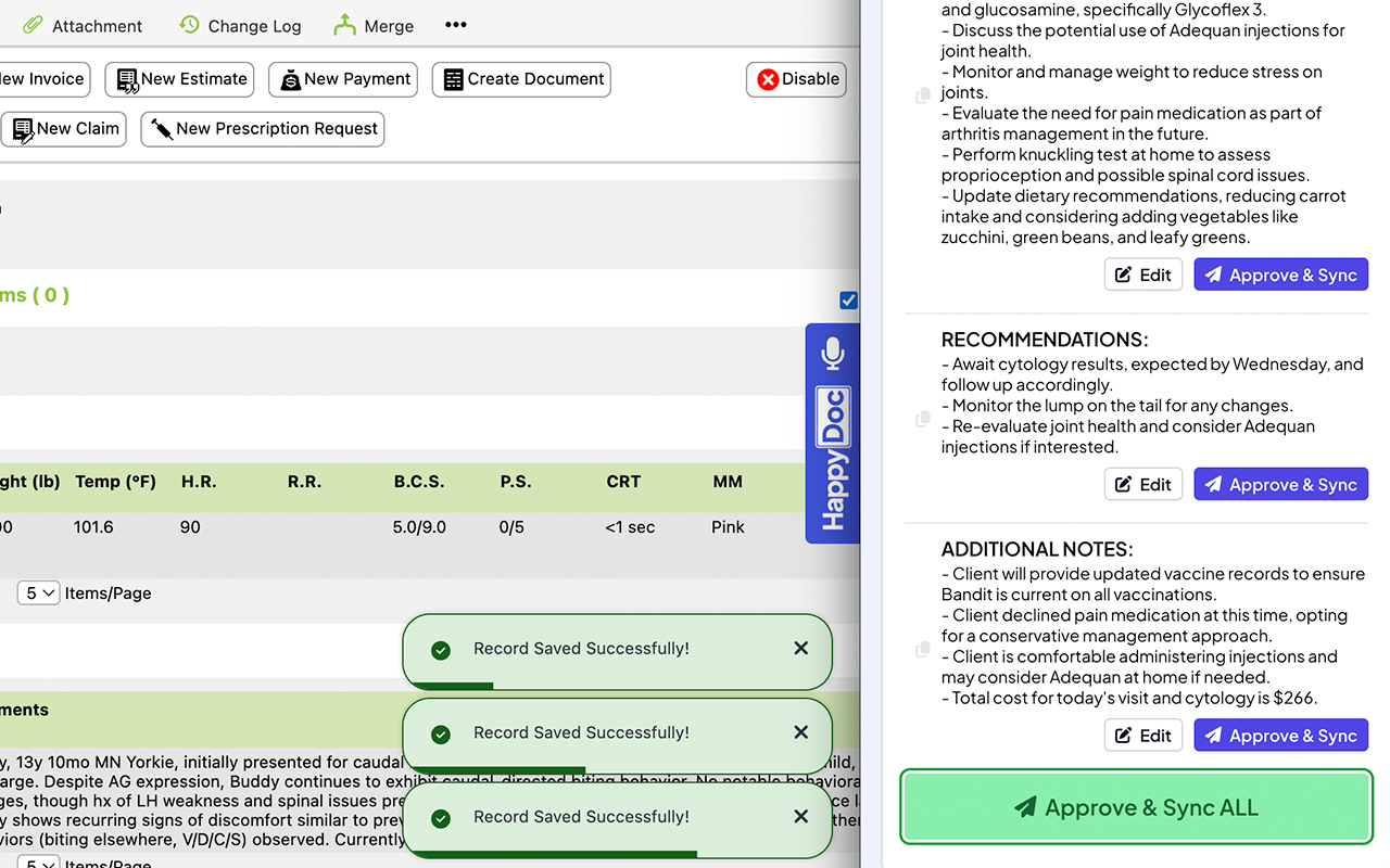 HappyDoc Chrome Extension