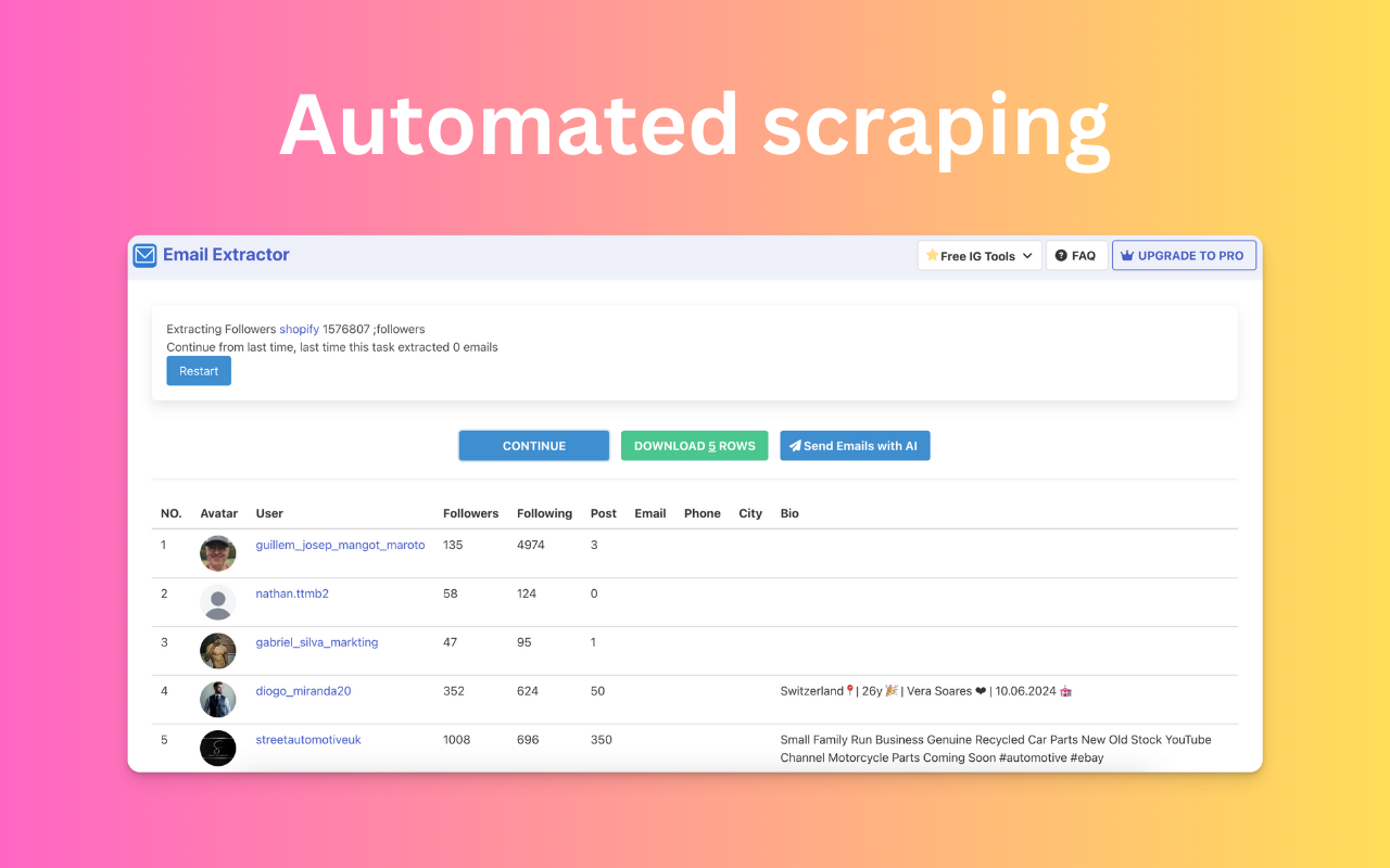 Email Extractor - Email Scraper and Extractor for Social Media