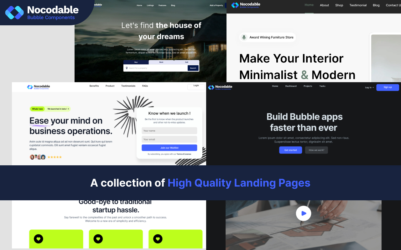 Nocodable - Components Library for Bubble.io
