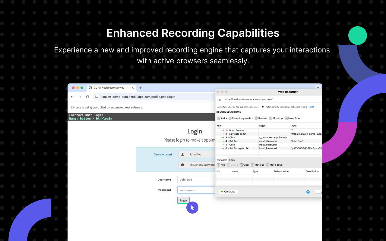 Katalon Studio Recording Engine