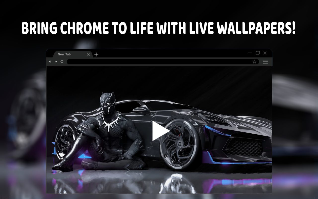 Black Panther Bugatti Live Wallpaper