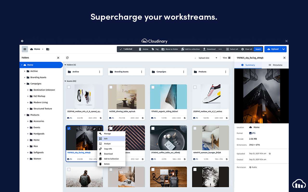 Cloudinary Media Library