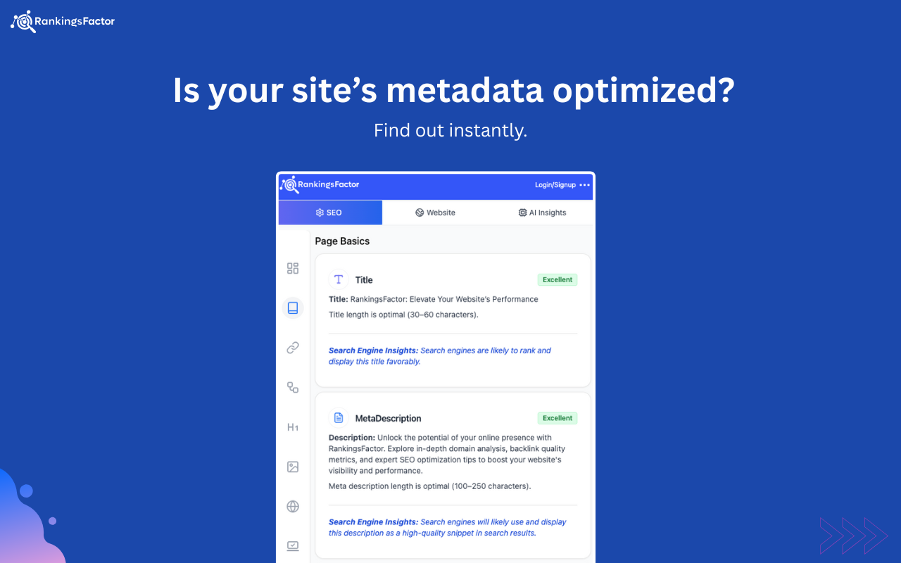 RankingsFactor – AI SEO & Website Analyzer