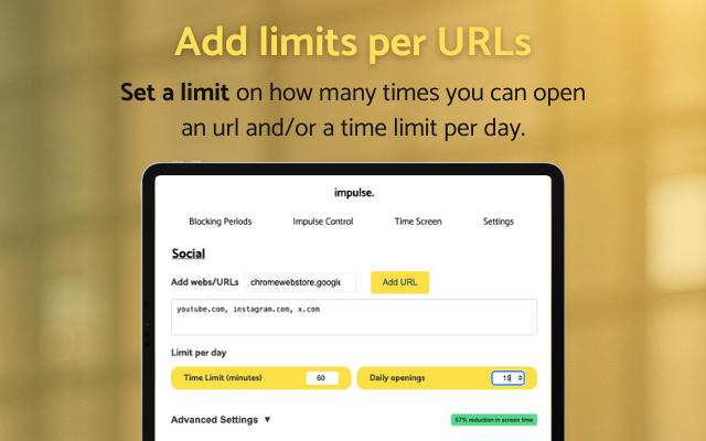 Impulse. Website Blocker & Focus Screen Time Control