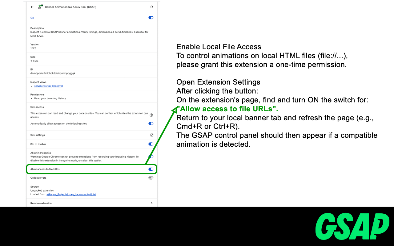Banner Animation QA & Dev Tool (GSAP)