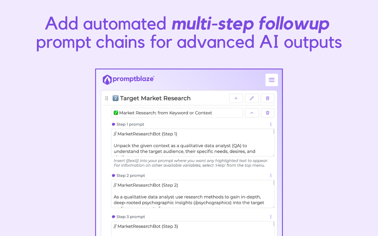 Prompt Blaze — AI Prompt Chaining Simplified