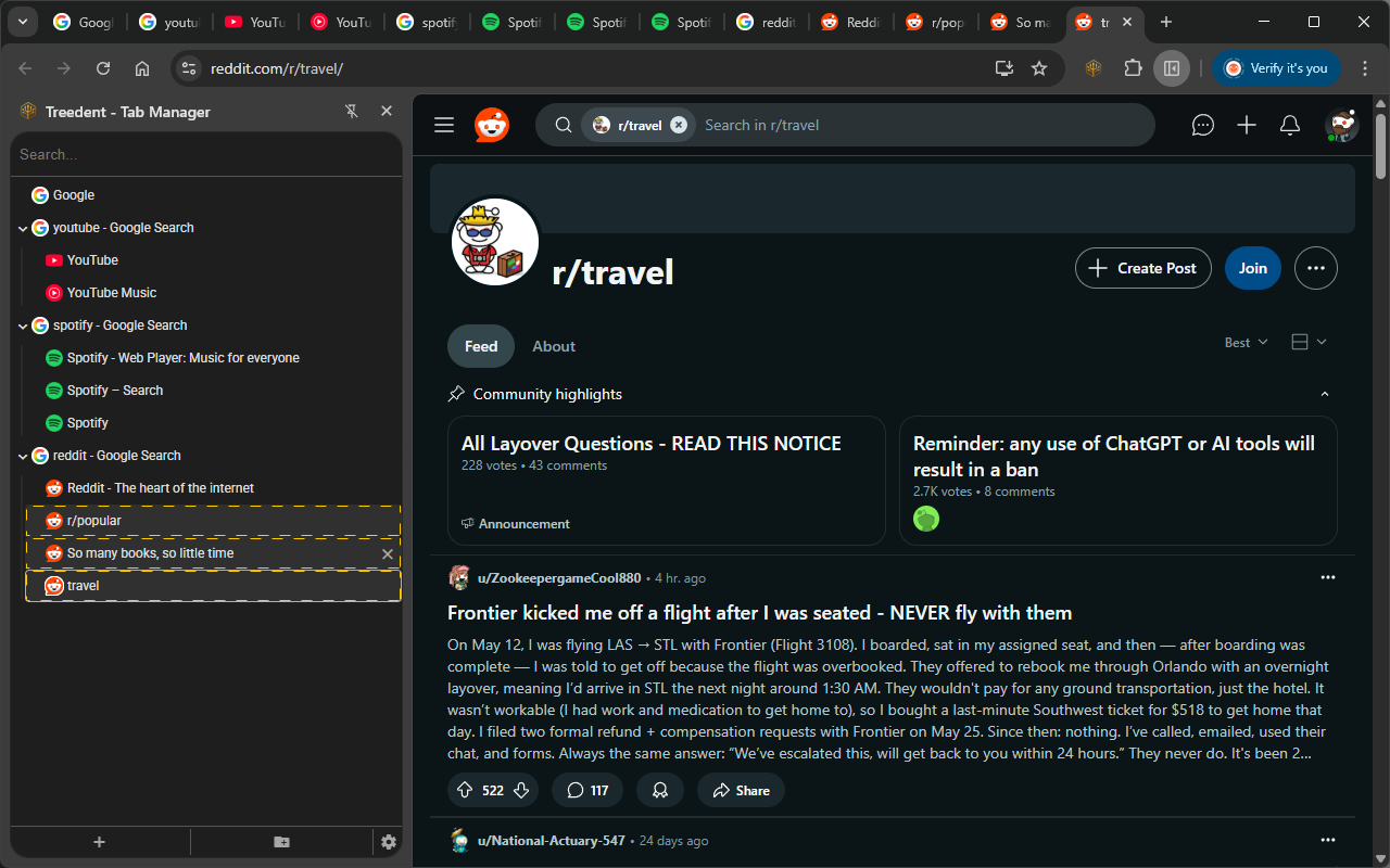 Treedent - Tab Manager