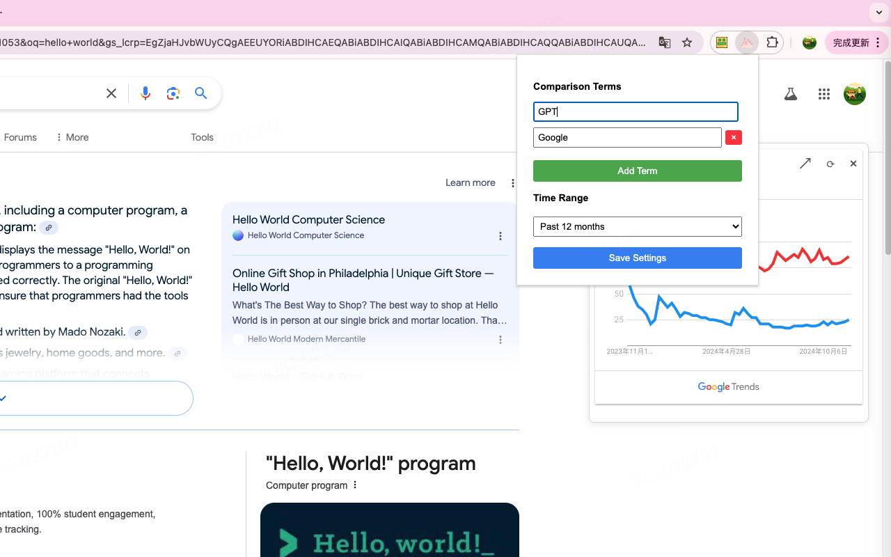 Google Trends Everywhere