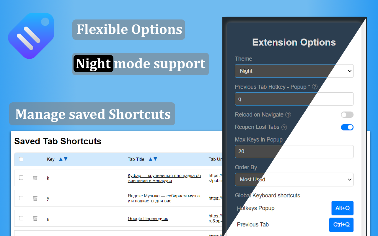切换标签快捷键
