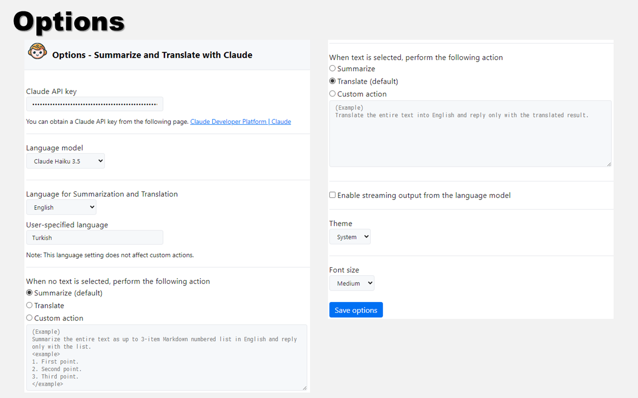 使用 Claude 总结和翻译