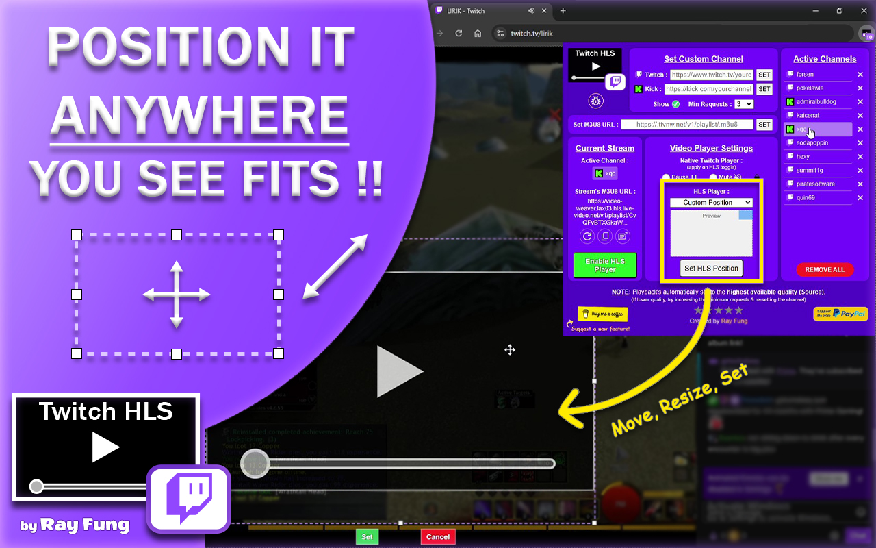 Twitch HLS 播放器 (无广告)