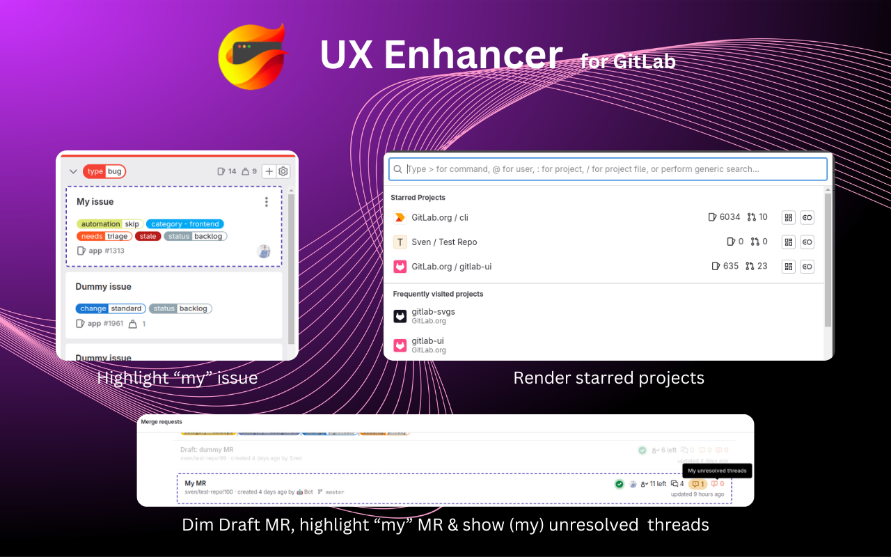 UX Enhancer for GitLab
