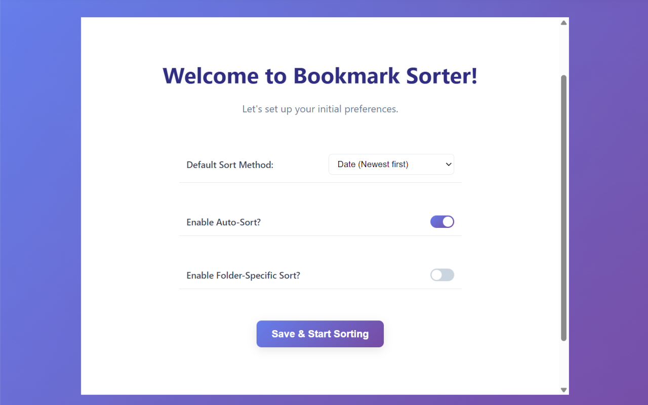 Bookmark Sorter - 自动排序书签