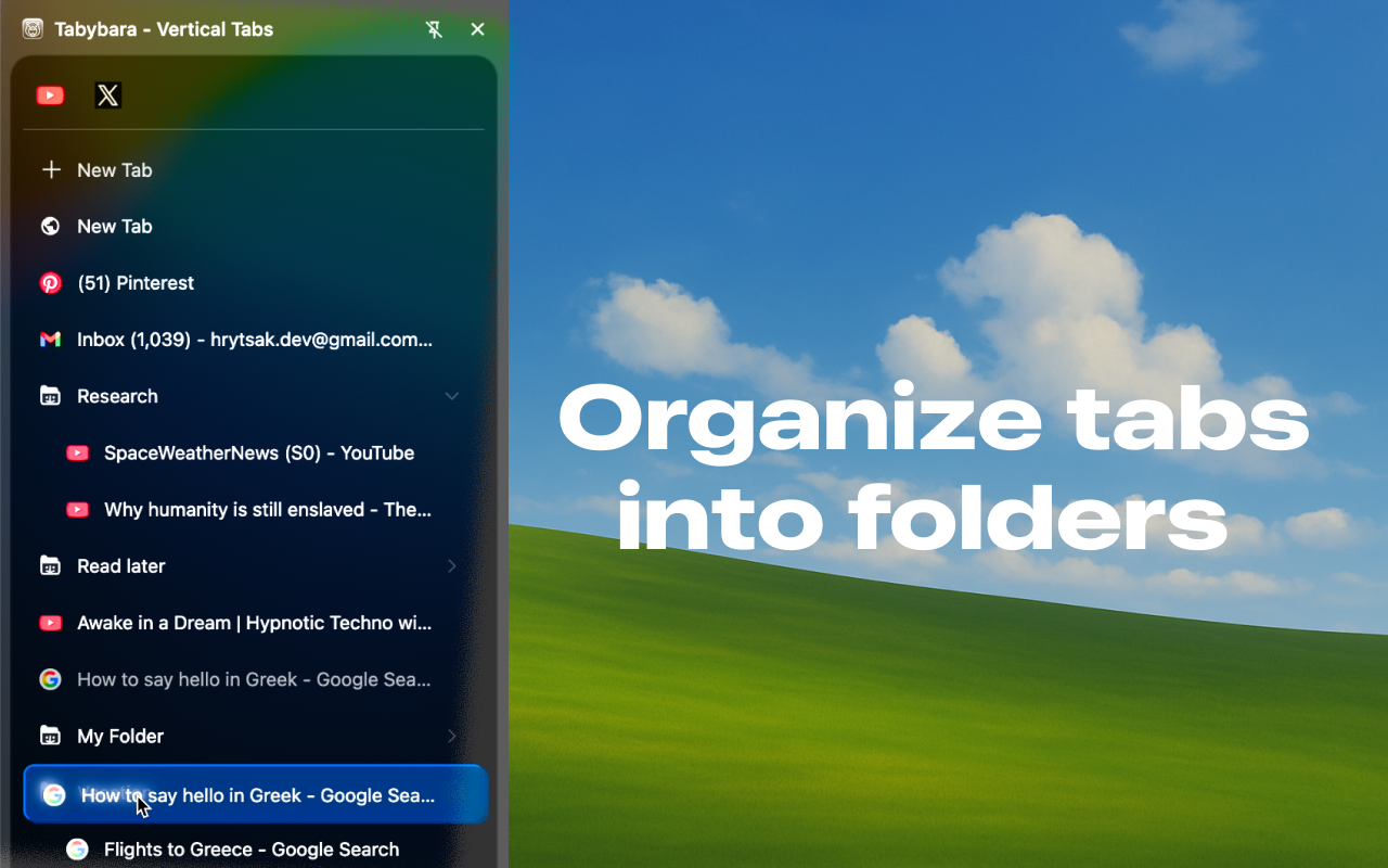 Vertical Tabs - Tabybara