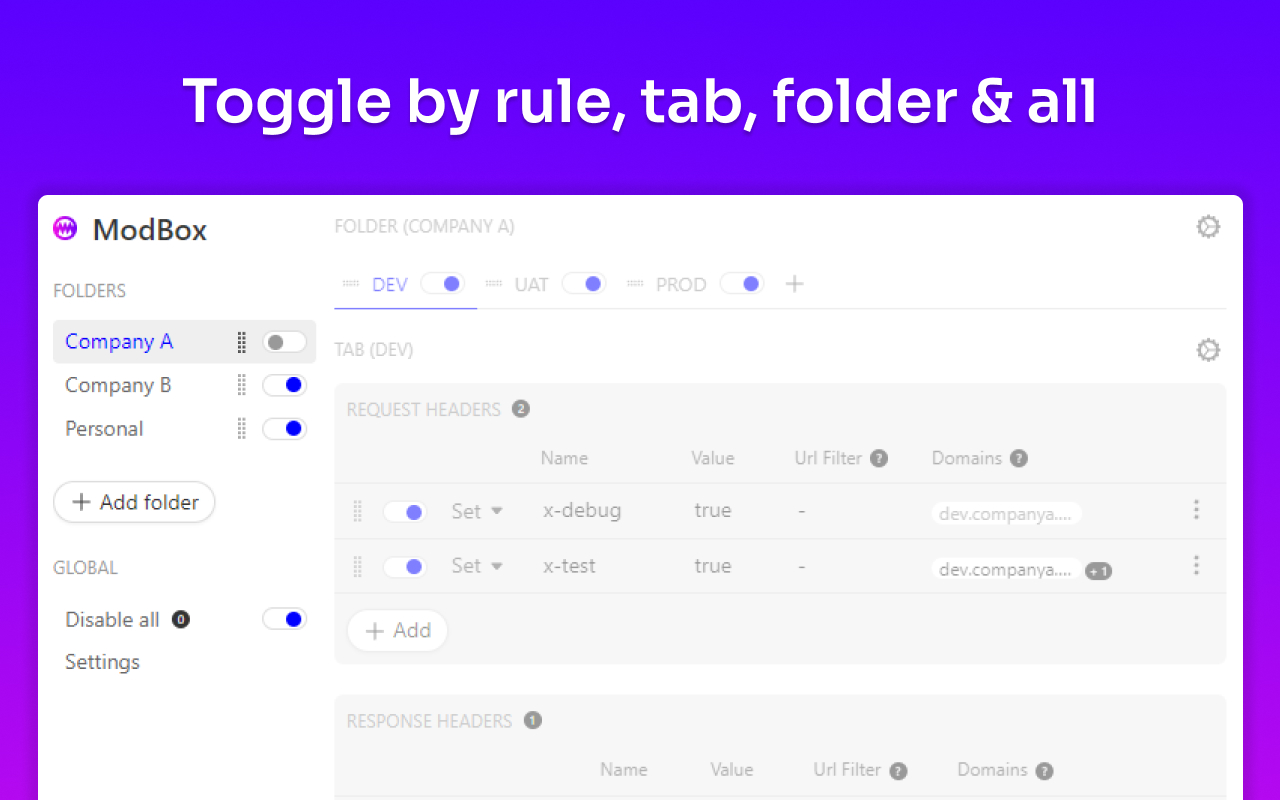 ModBox – Modify headers, block requests