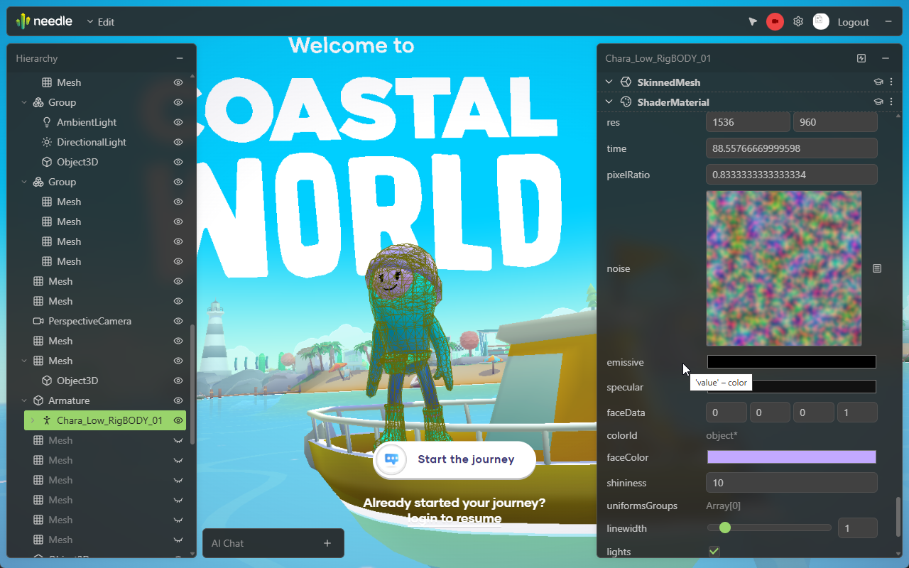 Needle Inspector — DevTools for three.js