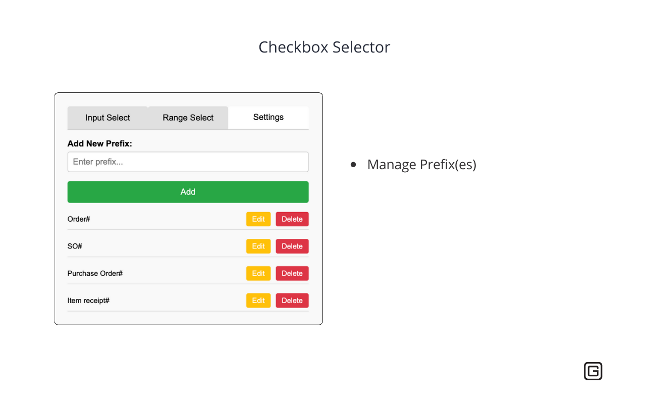 Checkbox Selector