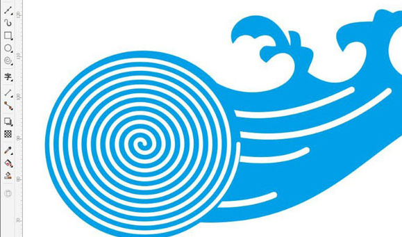 cdr怎么画波浪花纹