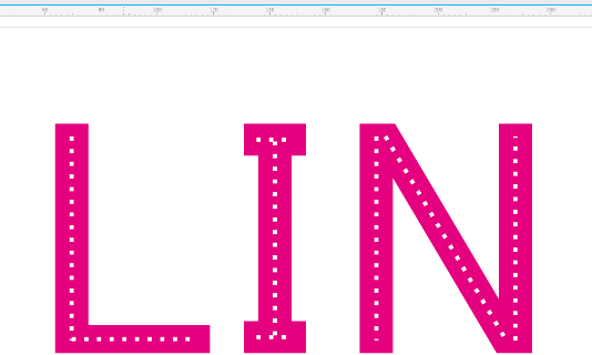 cdr字体怎么制作虚线点