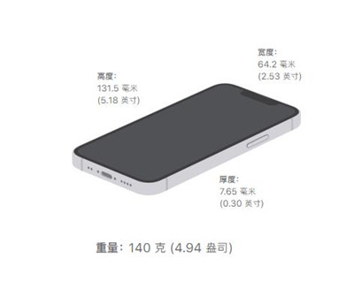 iphone13mini有多重