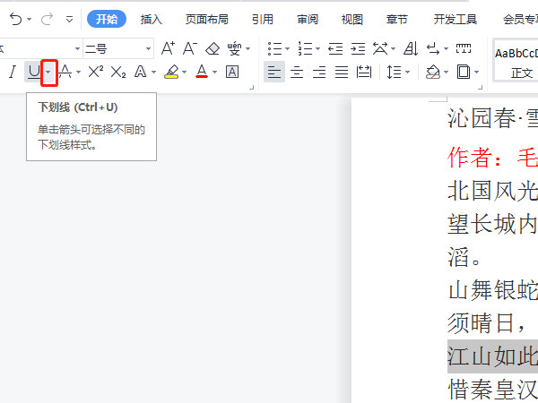 word如何给文字添加双实线