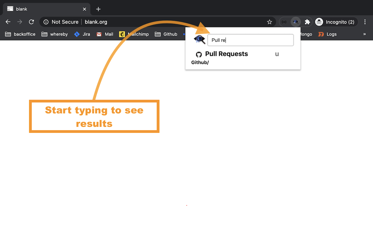 Bookmarks Quick Search