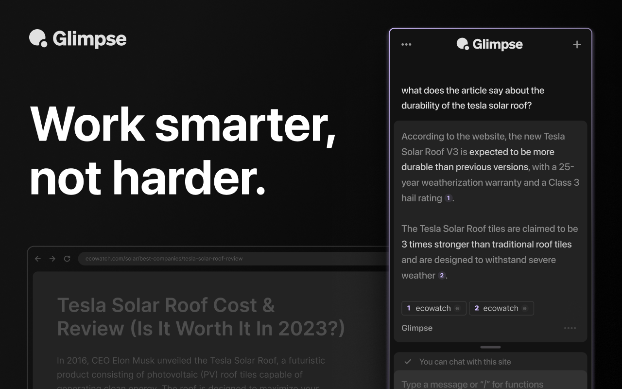 Glimpse — Free AI Chat With Internet Access