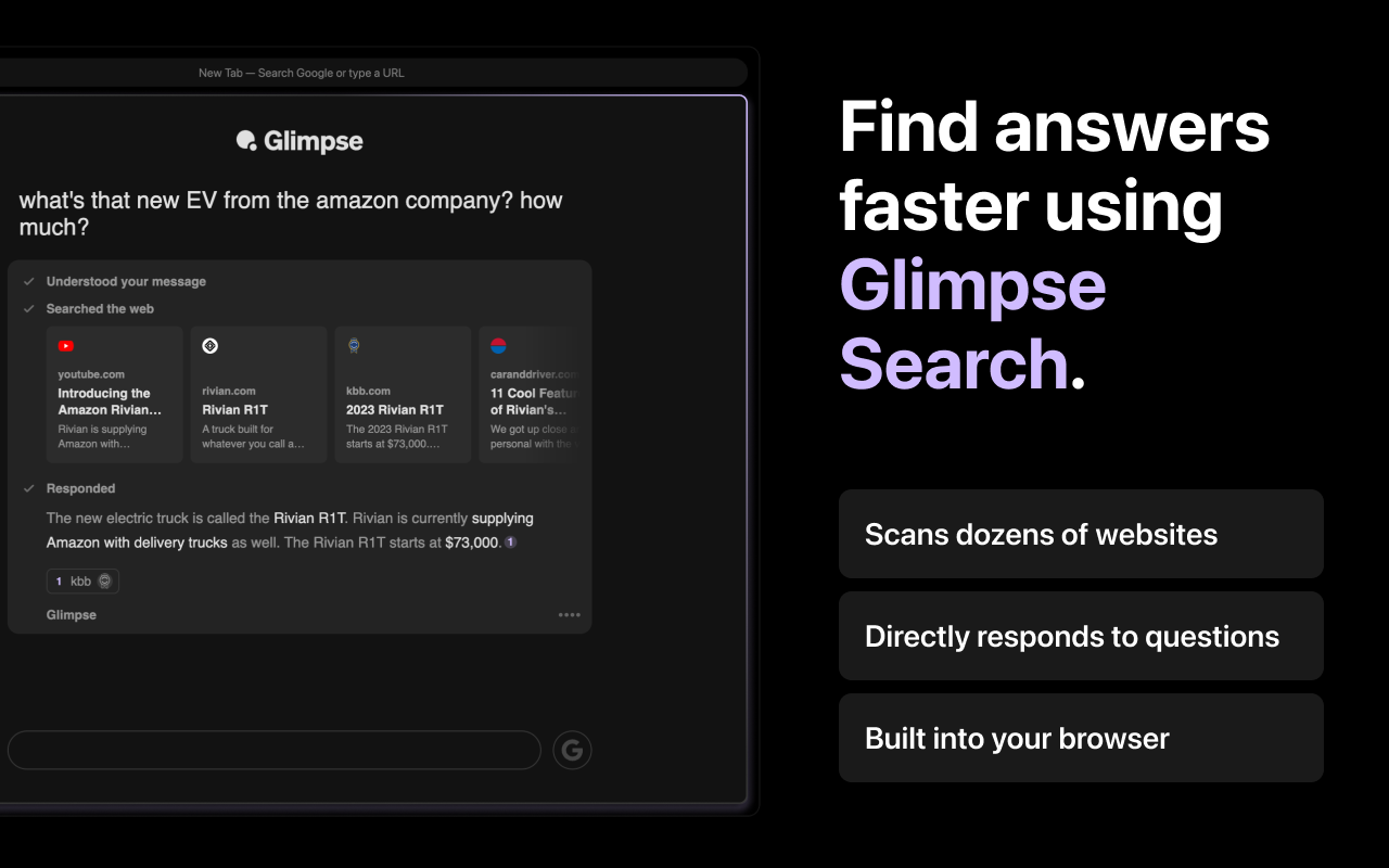 Glimpse — Free AI Chat With Internet Access