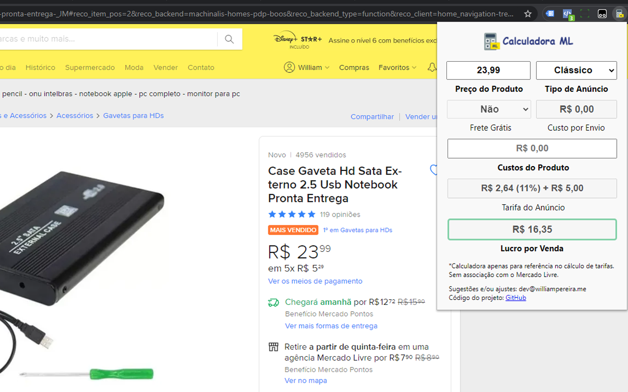 Calculadora Tarifas ML (Mercado Livre) 2023