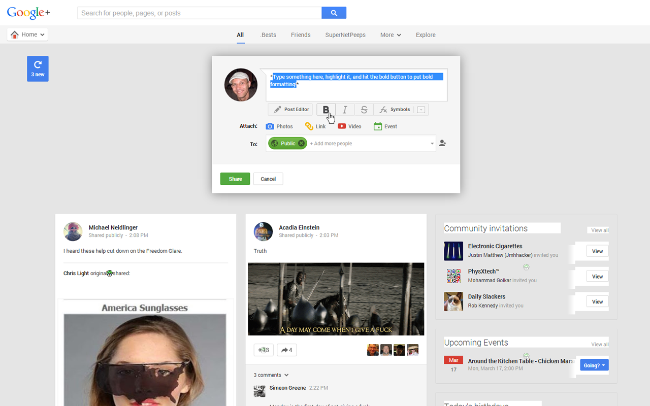 Post Editor for Google+™