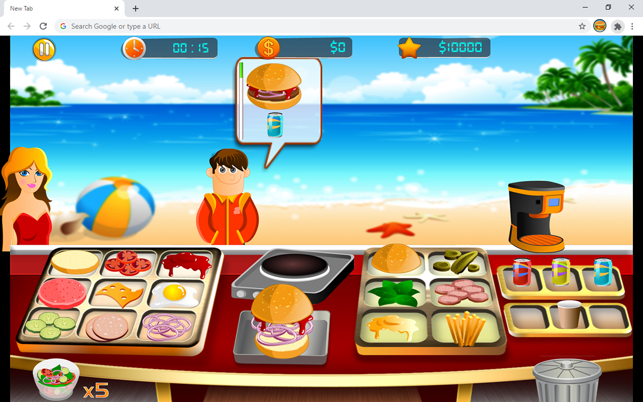 Beach Restaurant Game