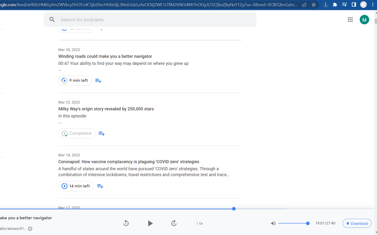 Google Podcasts Downloader