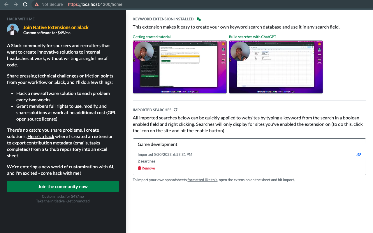 Native Current - Keyword Database