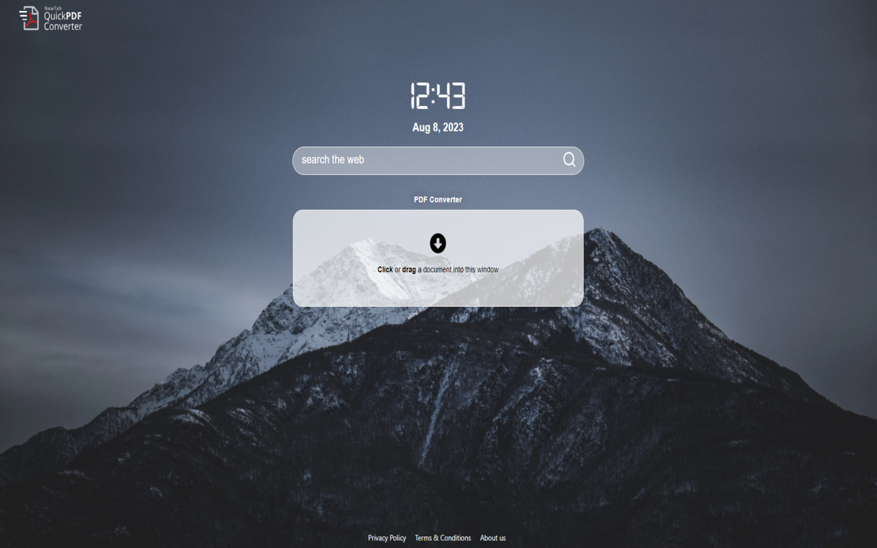 New Tab Quick PDF Converter