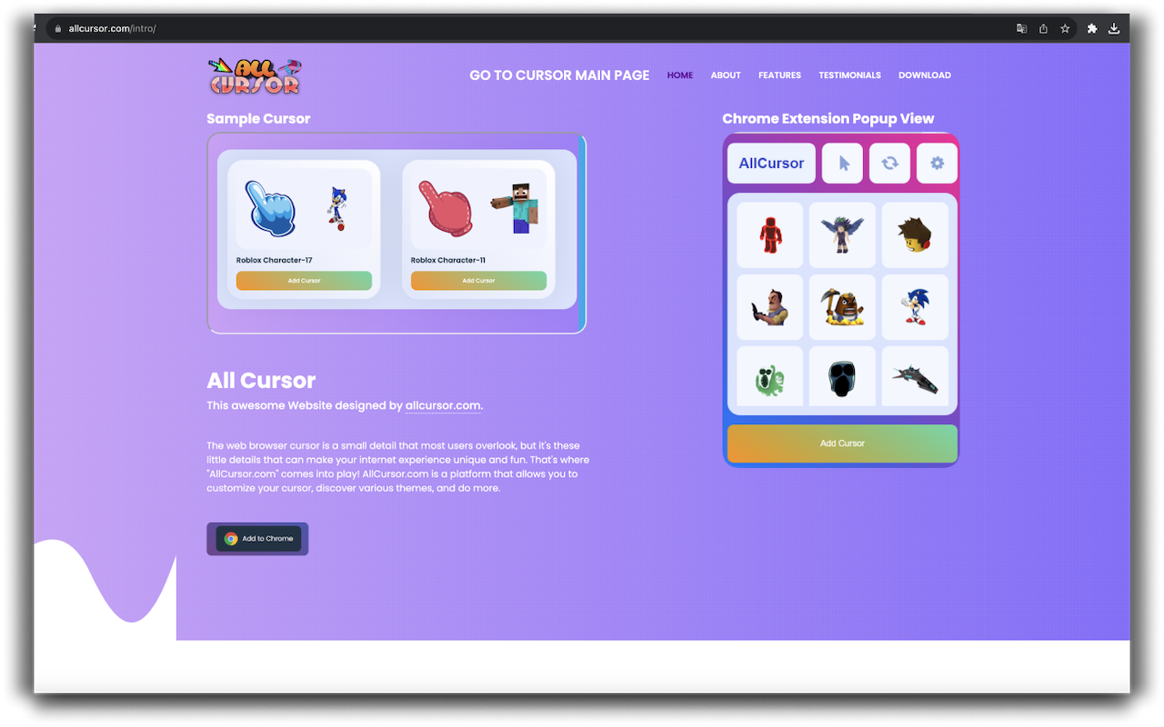 Roblox Characters Custom Cursor