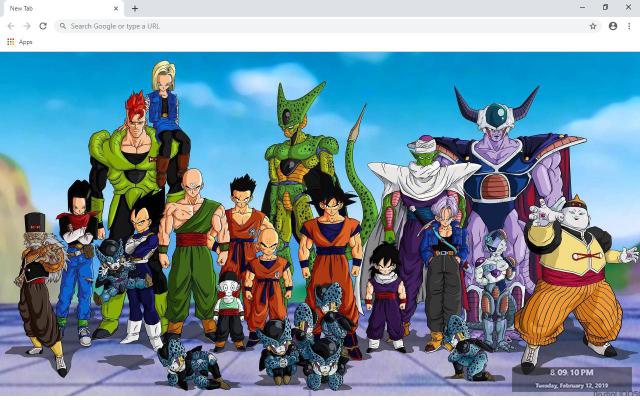 Dragon Ball Z Wallpapers and New Tab