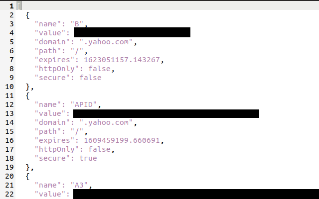 Export cookie JSON file for Puppeteer