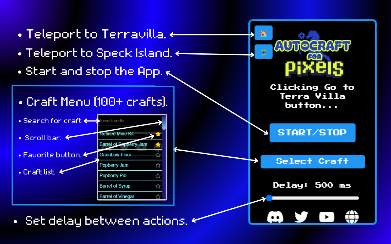AutoCraft - Pixels crafting bot